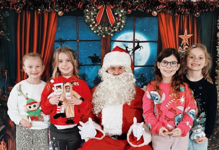 Father Christmas with Linchfield pupils